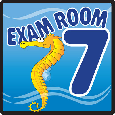 Clinton, Sign, Ocean Series, Exam Room 7 Sign