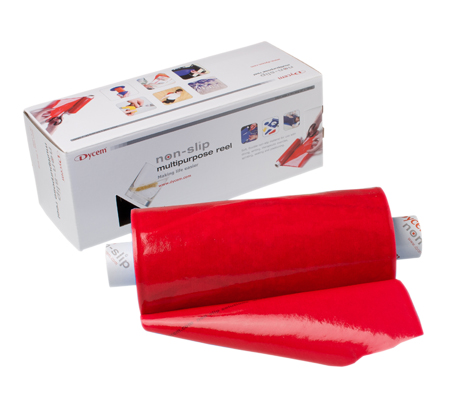 Dycem non-slip material, roll, 8"x10 yard, red