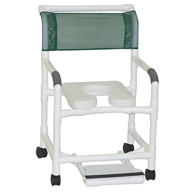 MJM International, deluxe shower chair (22"), twin casters (3")