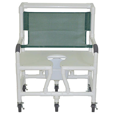 MJM International, bariatric shower chair (30"), 6x heavy duty casters (5")