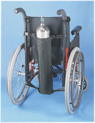 Wheelchair accessory, oxygen tank holder