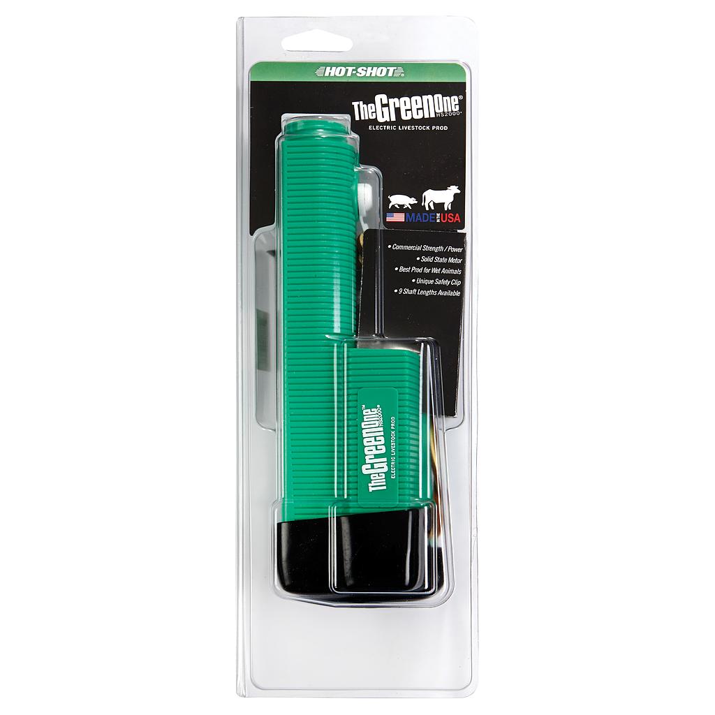 Green Handle Rechargeable Battery in Clam Shell