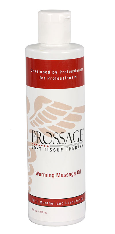 Prossage Warming Massage Oil - 8 oz bottle, case of 12