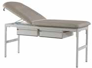 Exam Room Treatment Table, Contoured Adjustable Back and Two Drawers