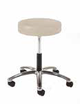 Physician Exam Stool with Spin Lift and Polished Aluminum Base