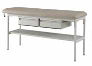 Exam Room Treatment Table with Shelf, Flat Top and Two Drawers