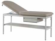 Exam Room Treatment Table with Shelf, Adjustable Back and Countour Top and One Drawer