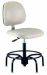 Ergonomic Laboratory Chair with Black Tubluar Steel Base with Foot Ring and Glides