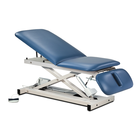 Shrouded Base Power XL Table with Adjust. Backrest and Drop Section