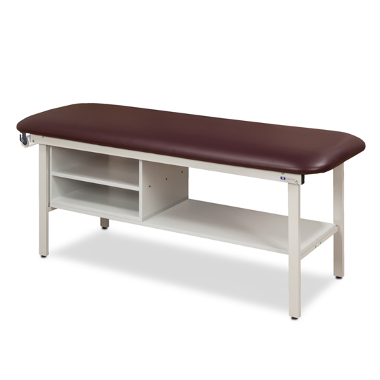 Flat Top Alpha-S Series Straight Line Treatment Table with Shelving