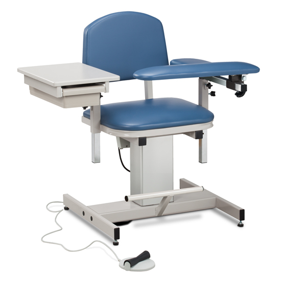 Power Series, Blood Drawing Chair with Padded Flip Arm and Drawer