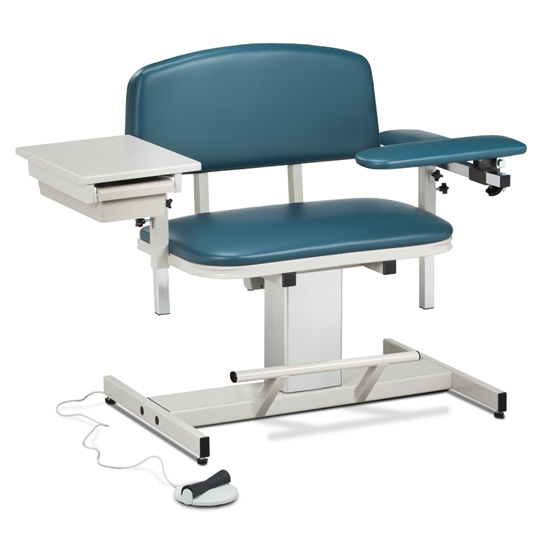 Power Series, Extra-Wide, Blood Drawing Chair with Padded Flip Arm and Drawer