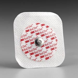 3M Red Dot Diaphoretic Soft Cloth Monitoring Electrodes