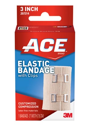 3M Ace 3" Elastic Bandage with Clip, 72ct 207314