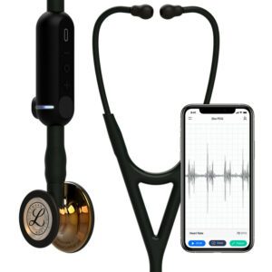 3M Littmann Core Digital Stethoscope, Copper CP, Black Tubing