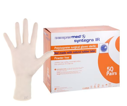 Sempermed USA Glove, Surgical, Synthetic, Size 6.0, 40 pr/bx, 6 bx/cs