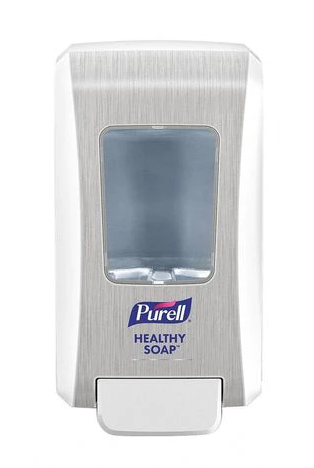 GOJO Industries, Inc. Soap Dispenser, 2000 ml, Push Style, White, 6/cs