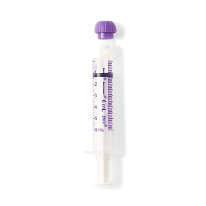 Avanos Medical, Inc. ENFit Oral Syringe, 6 ml, Purple, Sterile, 200/cs