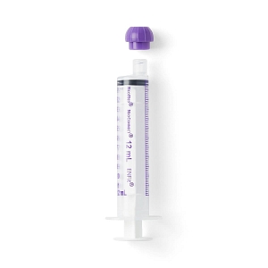 Avanos Medical, Inc. ENFit Oral Syringe, 12 ml, Purple, Sterile, 200/cs