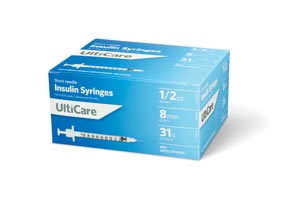 UltiMed, Inc. Insulin Syringe, 1/2cc, 31G x 5/16", 100/bx