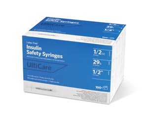 UltiMed, Inc. Insulin Syringe, Fixed Needle, 1/2cc, 29G x ½", 100/bx