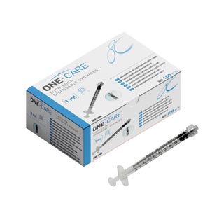 MediVena Luer-Lock Syringes, 1ml, 3-part, 100/bx