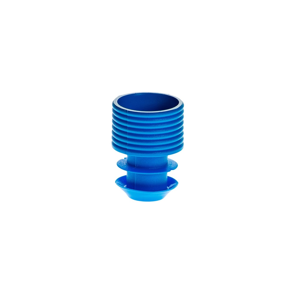 Simport Scientific Flange Plug Cap, 16mm, Polyethylene, Blue, 1000/pk