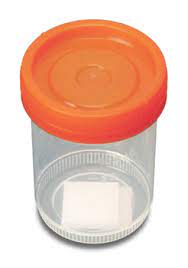 Ansell 120cc Cup with "Orange" Lid, Sterile, 25/bx, 2 bx/cs