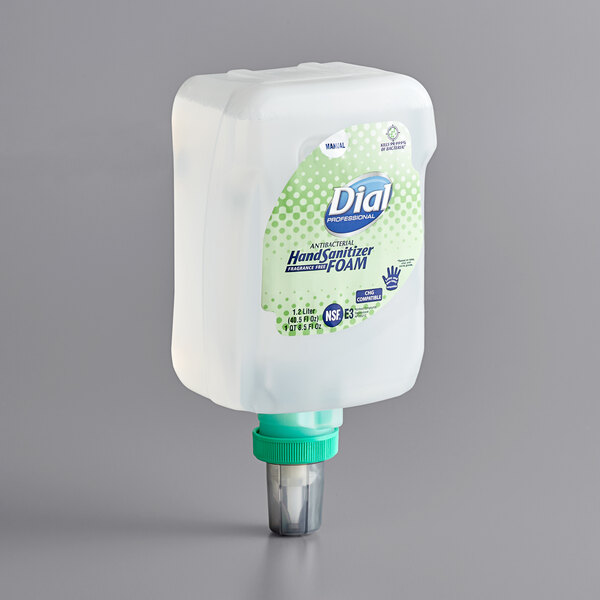 Dial Corporation Foam Hand Sanitizer, FIT Manual, 1.2 Liter Refill, 3/cs