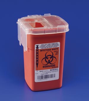 Cardinal Health Sharps Container, 1 Qt, Red, 100/cs (24 cs/plt) 