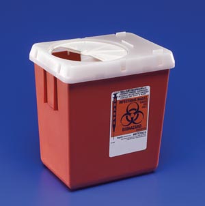 Cardinal Health Sharps Container, 2.2 Qt, Red, 60/cs (16 cs/plt) 