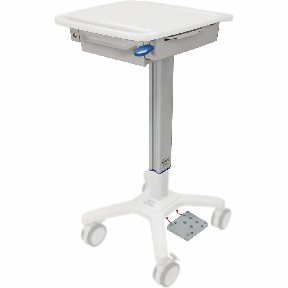 Capsa SlimCart Medium Column Medical Cart with Drawer and Caster Ballast