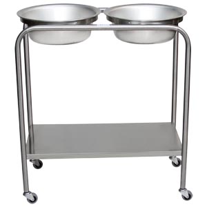 Blickman Industries Snyder Double Basin Solution Stand w/Basin