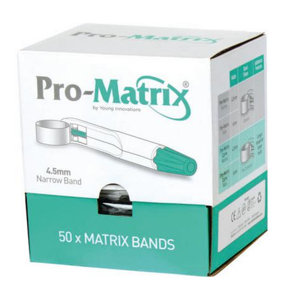 Young Dental Manufacturing Matrix Band, Disposable, Wide, 4.5mm