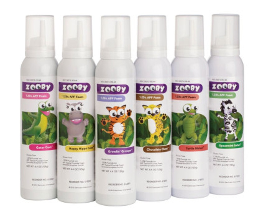 Young Dental Manufacturing Zooby APF Foam, 1.23%, Turtle Melon®