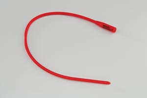 Cardinal Health Urethral Red Rubber Catheter, 12FR, 12"L, 12/ctn