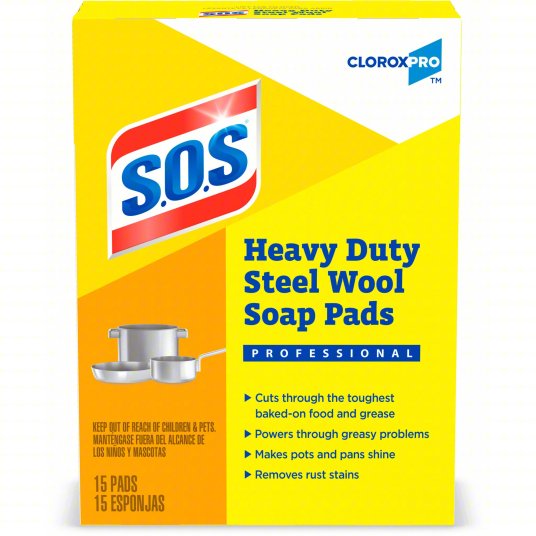 Clorox Sales Company CloroxPro™ S.O.S® Steel Wool Soap Pads, 15 ct