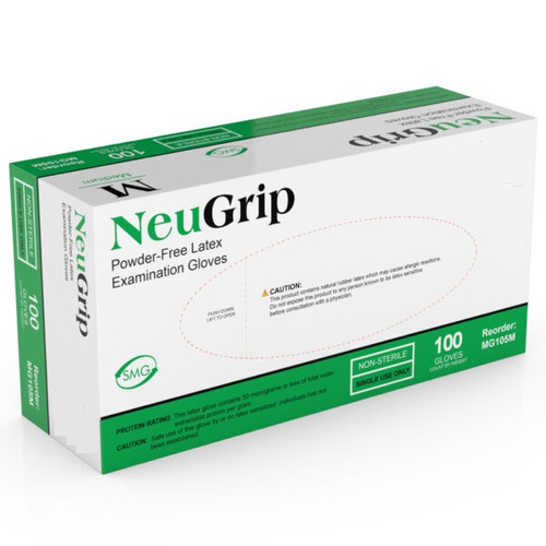 Medgluv, Inc. NeuGrip Latex Exam Glove, Small, 8 Mil Thick, Chlorinated