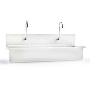 Blickman Industries Windsor Scrub Sink, (2) Place, Infrared Water Control