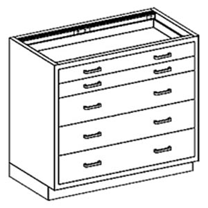 Blickman Industries Base Cabinet 35"W x 35 3/4"H x 22"D, (2) 1/8-1 Drawers