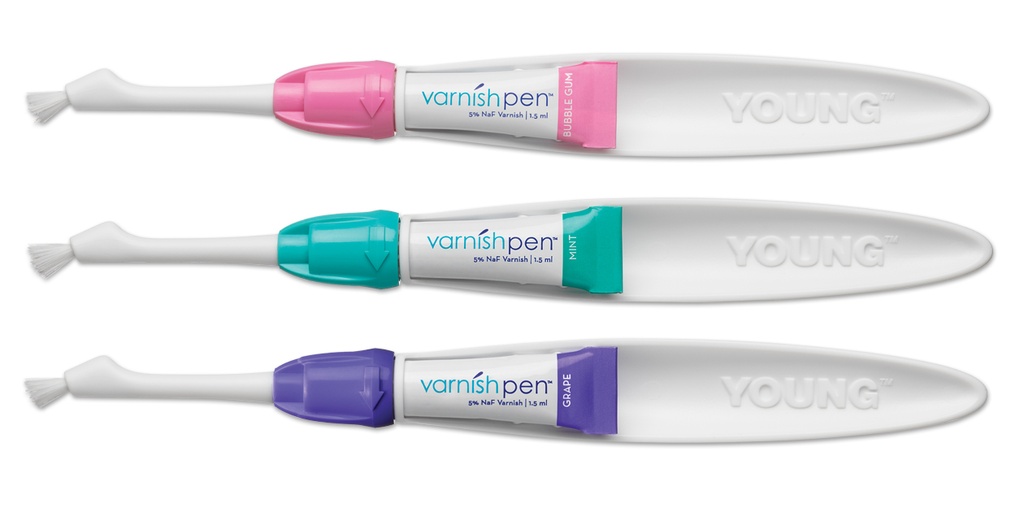 Young Dental Manufacturing Young™ Varnish Pen, 1.5mL, 5% NaF, Assorted, 45/bx
