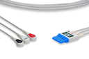 Cables and Sensors Critital ECG Leadwire 1124-A3, 3 Lead Snap Compatible w/ OEM: 1124-A3