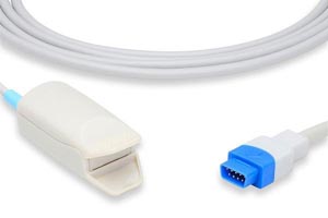 Cables and Sensors Short SpO2 Sensor, Adult Clip, Datex Ohmeda Compatible w/ OEM: TS-F-D
