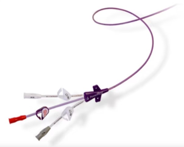 BD, PowerPICC Triple-Lumen Catheter w/Sherlock Stylets, 5 Fr
