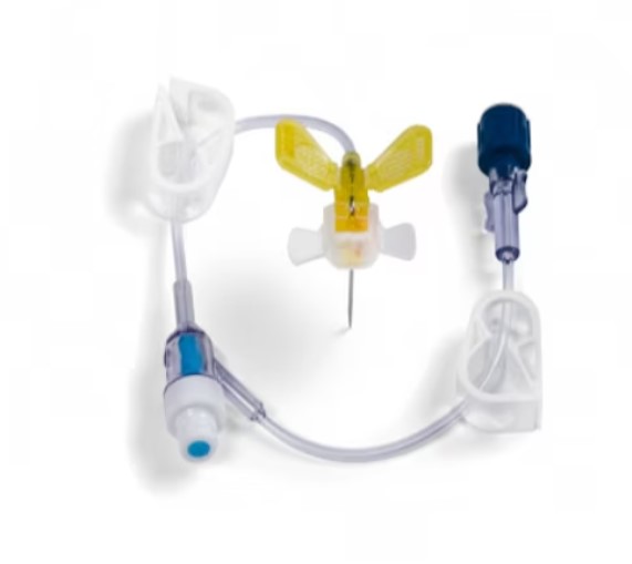 BD MiniLoc Safety Infusion Set w/Y-Injection Site, 19G x 1.0"