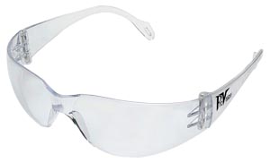 Palmero Safety Glasses, Clear Frame/Clear Lens. Full size