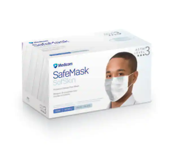 Medicom, Inc. Procedure Earloop Mask, ASTM Level 3, White