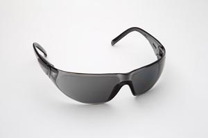 Palmero Safety Glasses, Black Frame/Grey Lens. Universal Size