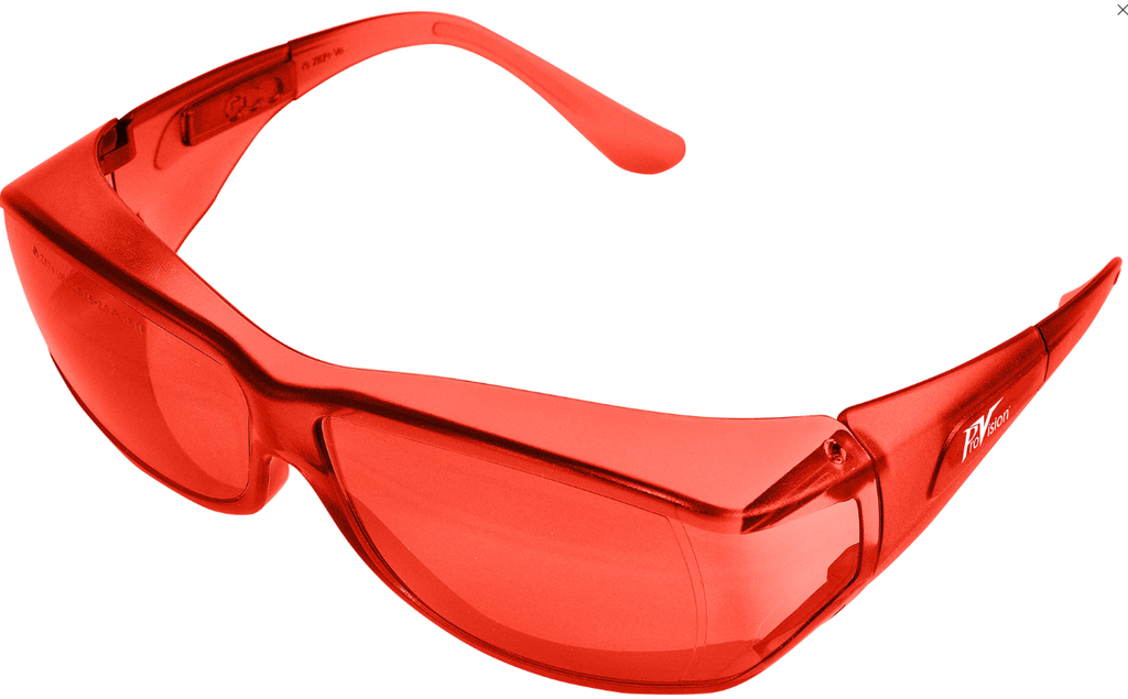 Palmero Safety Goggles, Red Bonding Frame/Lens, Universal Size