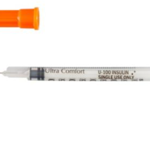 Cardinal Health Insulin Syringe Only, 1mL, Luer-Lock Tip, 240/cs